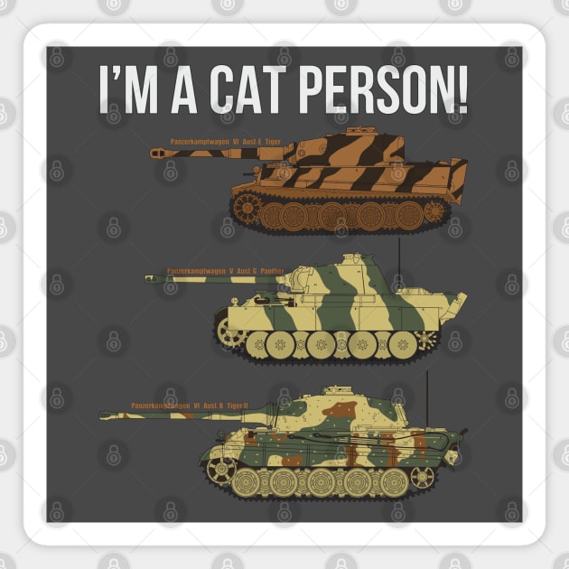 For the lover of tanks and cats Magnet by FAawRay